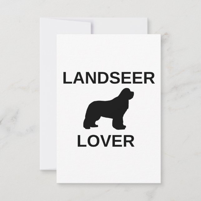 landseer-älskare tack kort (Framsida)