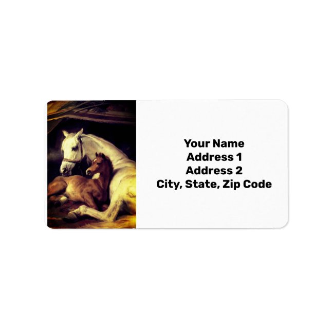 Landseer Horses Adressetikett (Framsidan)