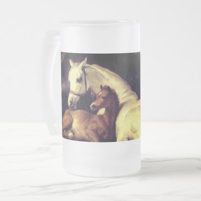 Landseer Horses Frostat Ölglas (Framsida vänster)