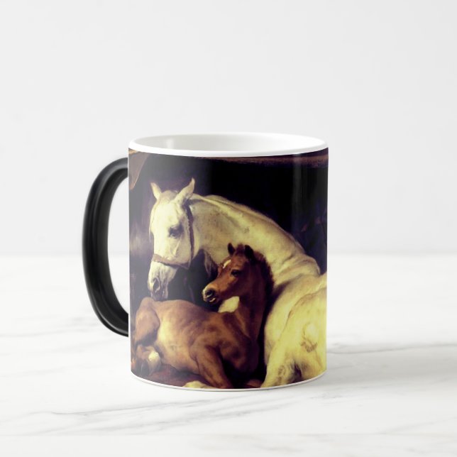 Landseer Horses Magisk Mugg (Framsida vänster)