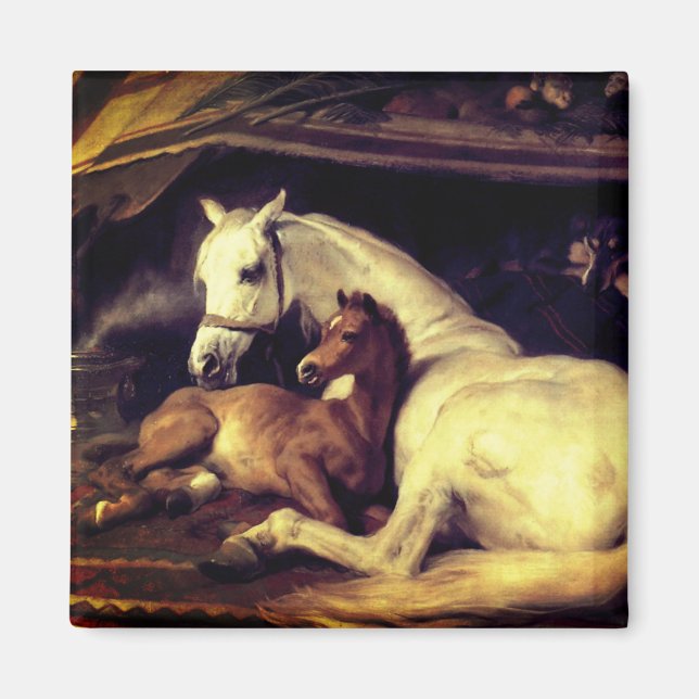 Landseer Horses Magnet (Framsidan)