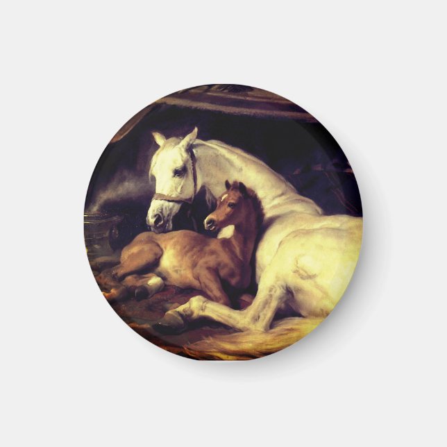 Landseer Horses Magnet (Framsidan)