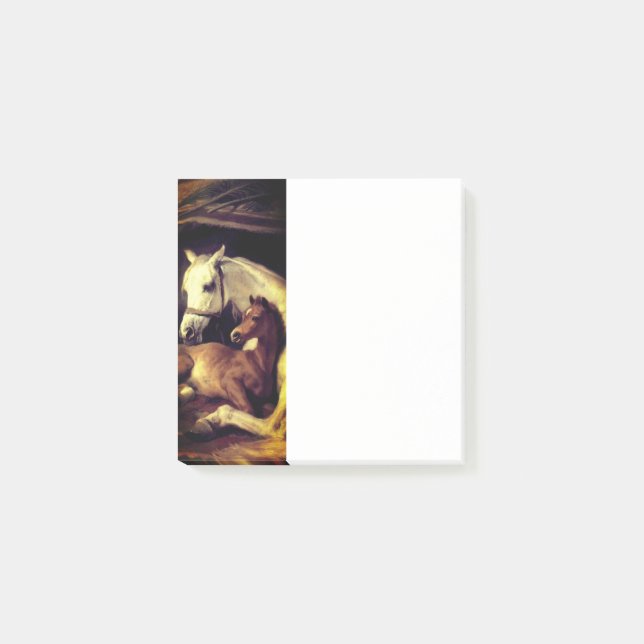 Landseer Horses Post-it Block (Framsida)
