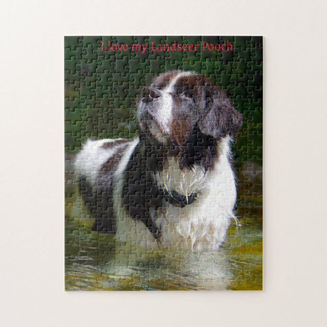 Landseer Hund. Pussel (Vertikal)