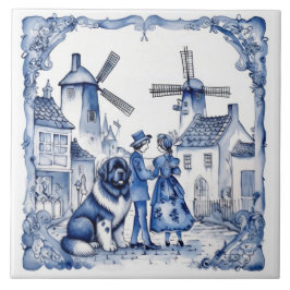 Landseer i Delft byn Kakelplatta