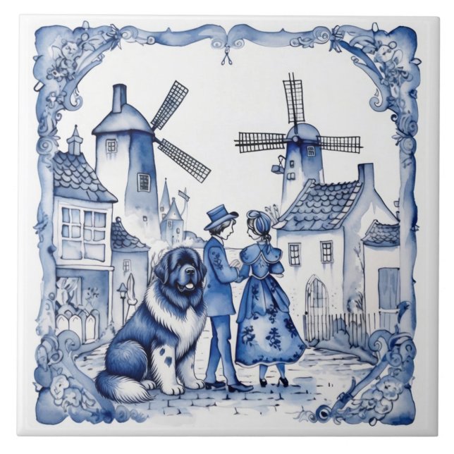 Landseer i Delft byn Kakelplatta (Framsidan)