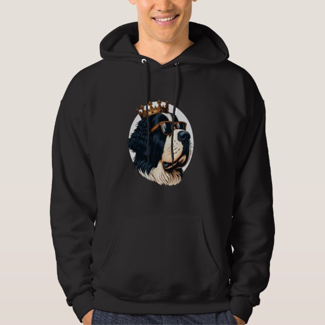 Landseer Newfoundland Hund Hoodie (Framsida)