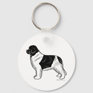 Landseer Newfoundland Nyckelring