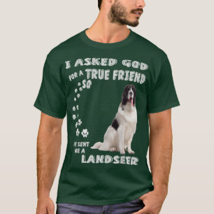 Landseer Newfoundland Sayed Mamma Pappa Print, New T Shirt