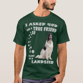 Landseer Newfoundland Sayed Mamma Pappa Print, New T Shirt