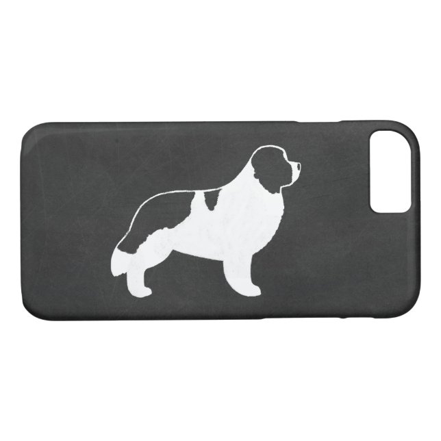 Landseer Newfoundland Silhouette Case-Mate iPhone Skal (Baksida (horisontal))