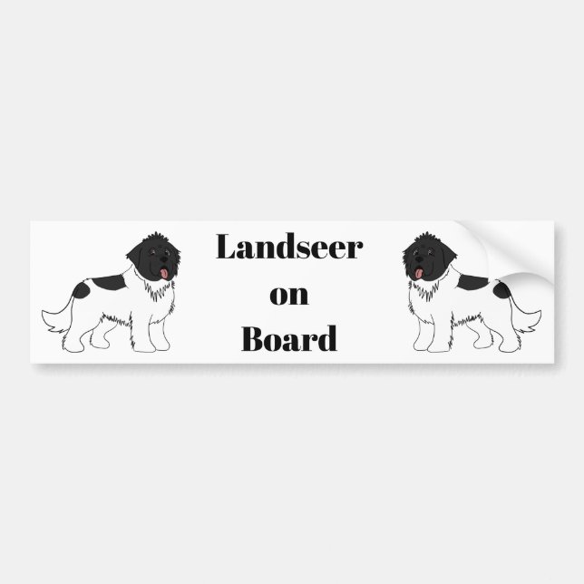 Landseer On Board Landseer Newfoudland Bildekal (Framsidan)