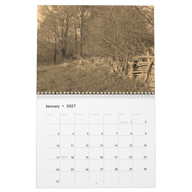 LandSepiakalender Kalender (Jan 2027)