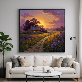 Landsglans - Painterly Stil Liggande Poster