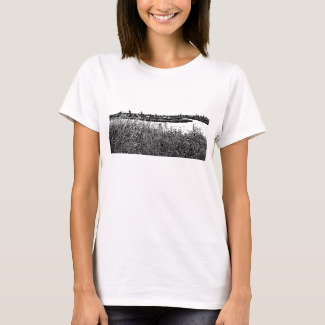Landsidesvy - minimal illustration t shirt (Framsida)
