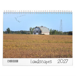 Landskap 2027 12 Månaders Väggkalender Kalender