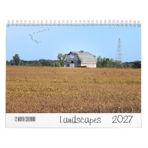 Landskap 2027 12 Månaders Väggkalender Kalender