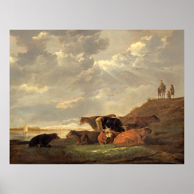 Landskap - Aelbert Cuyp Fine Art Poster (Framsidan)