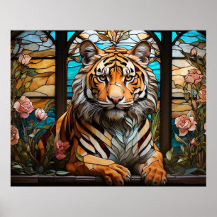 *~* Landskap AP68 TIGER Glasmosaik 5:4 Fantasy Poster