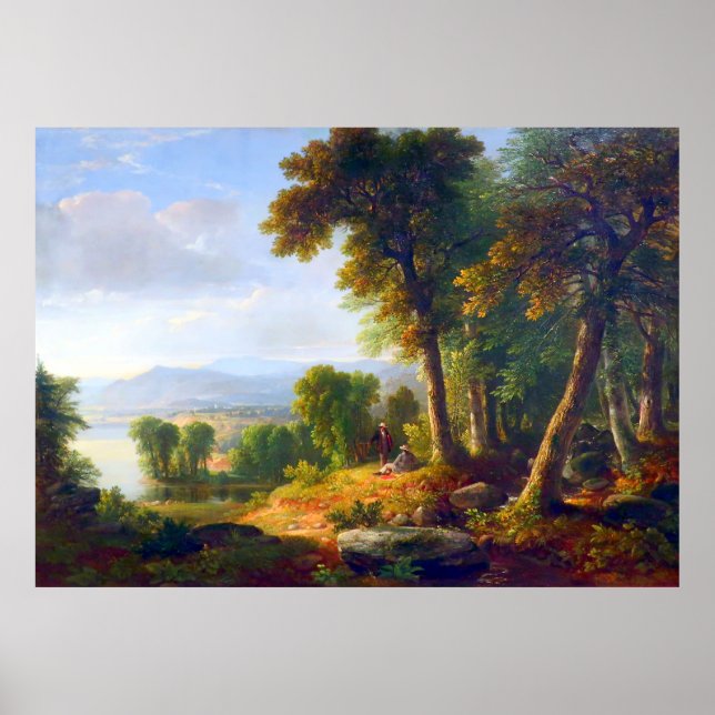 Landskap av Asher B  Durand 1850 Poster (Framsidan)
