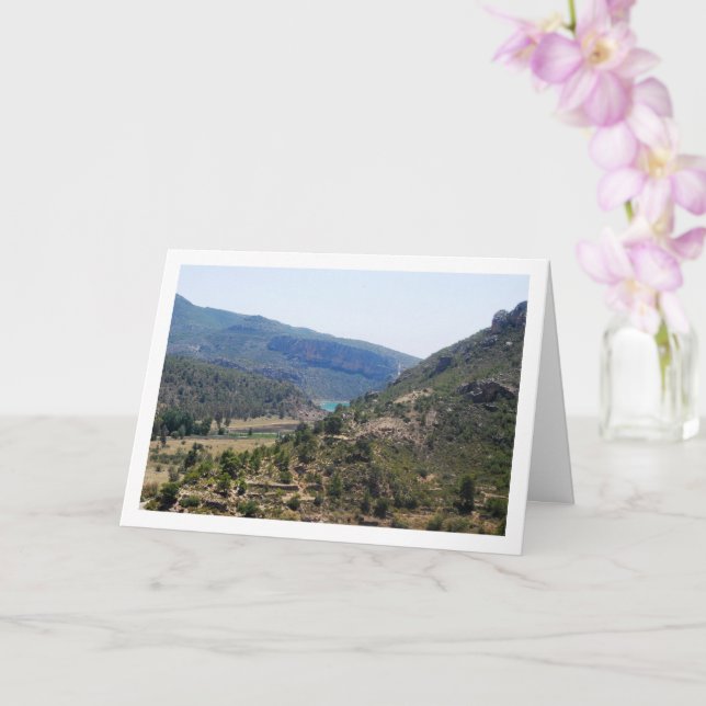 Landskap av Domeño Viejo i Valencia, Spanien Kort (Orkide)