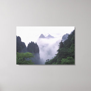 Landskap av Mt. Huangshan (Gula berget) i Canvastryck