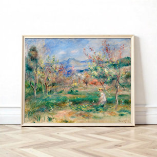 Landskap av Pierre-Auguste Renoir Poster