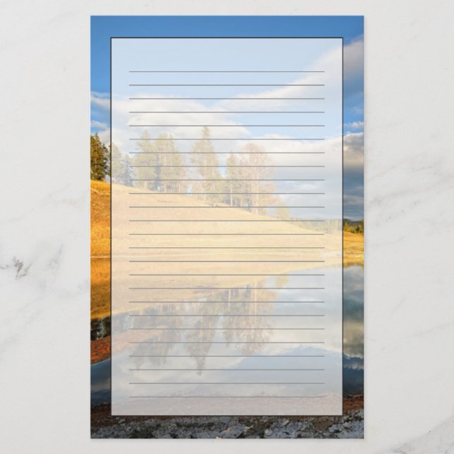 Landskap av Yellowstone Brevpapper (Framsida)