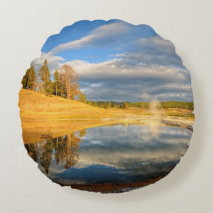 Landskap av Yellowstone Rund Kudde