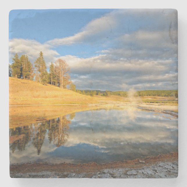 Landskap av Yellowstone Underlägg Sten (Framsidan)