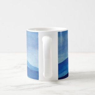 Landskap: bergsfärg Art White Mugg