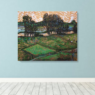 Landskap, Bro över Oise av Vincent van Gogh Canvastryck