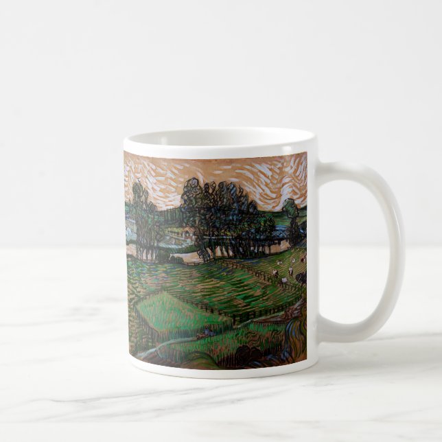 Landskap, Bro över Oise av Vincent van Gogh Kaffemugg (Höger)