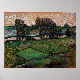 Landskap, Bro över Oise av Vincent van Gogh Poster