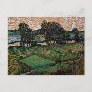 Landskap, bro över Oise av Vincent van Gogh Vykort