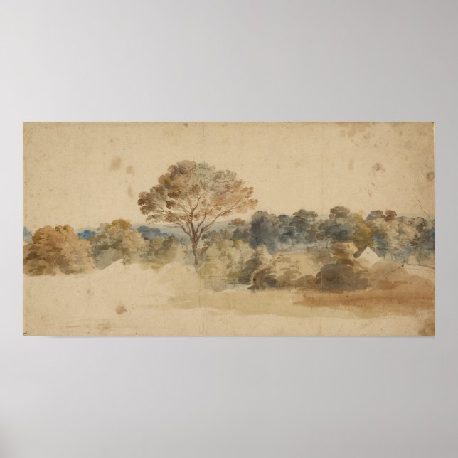 Landskap, cirka 1640, Anthony van Dyck Poster (Framsidan)