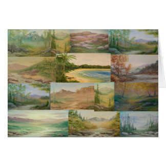 Landskap Collagekortet Hälsningskort
