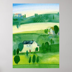landskap den Irland vattenfärgen Poster