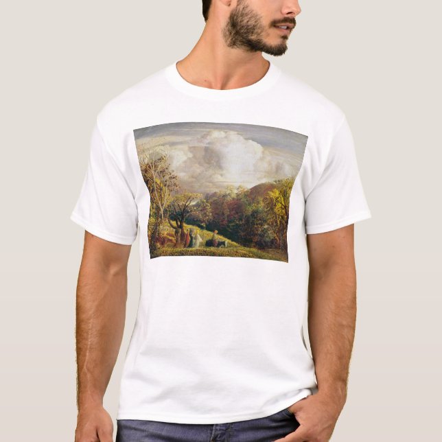 Landskap, figurer och nötkreatur tee (Framsida)