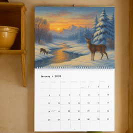 Landskap för årstiderna Mall Kalender