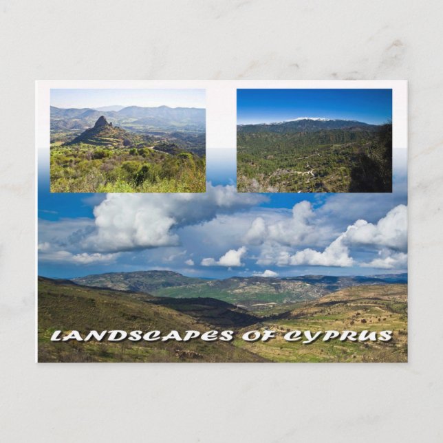 Landskap för cyprus-vykort vykort (Framsida)