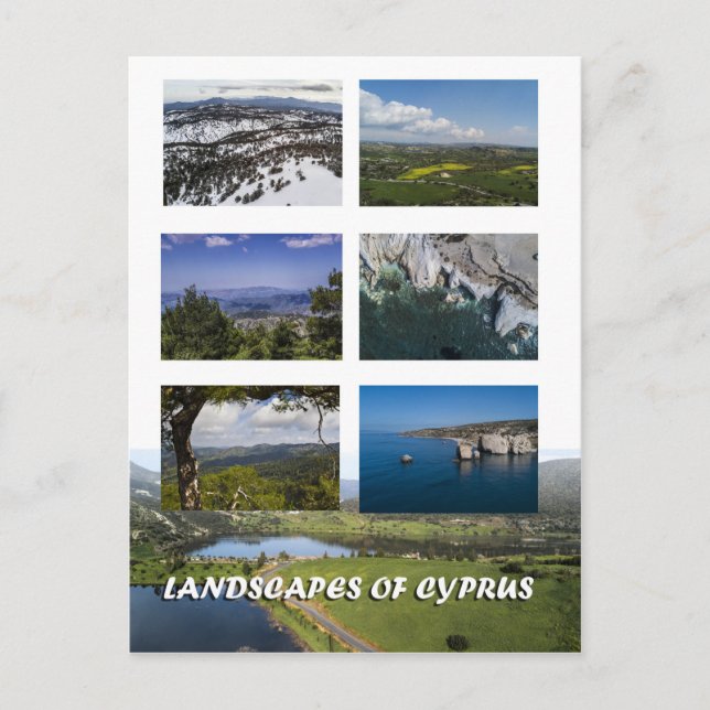 Landskap för cyprus-vykort vykort (Framsida)