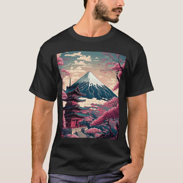 Landskap Fujisan 1 T Shirt (Framsida)