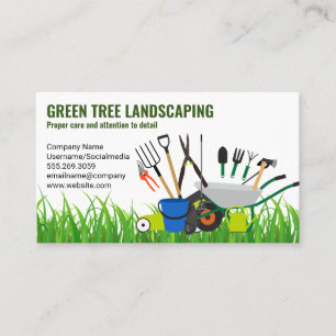 Landskap Garden Verktyg Set Gräsmatta Visitkort