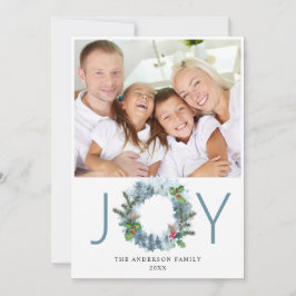 Landskap God jul Holly Berry Hälsning Julkort