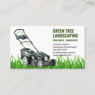 Landskap Gräsmatta Mower Gardener Visitkort