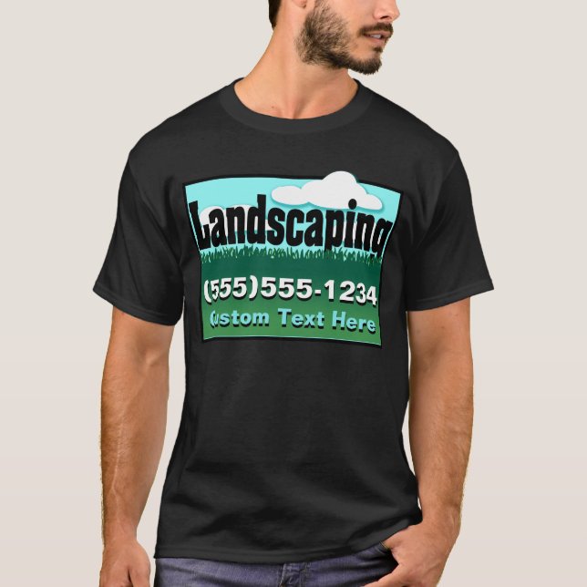 Landskap. Gräsmattaomsorg. Annonsera affären. T Shirt (Framsida)