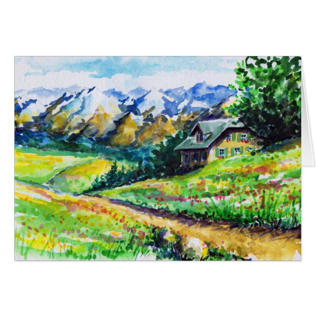 Landskap Hälsningskort (Framsidan Horizontal)