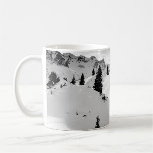 Landskap i Alperna: Snöfira Träd-bergen Kaffemugg