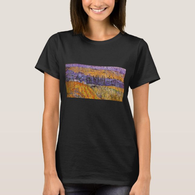 Landskap i Auvers i Rain av Vincent van Gogh T Shirt (Framsida)